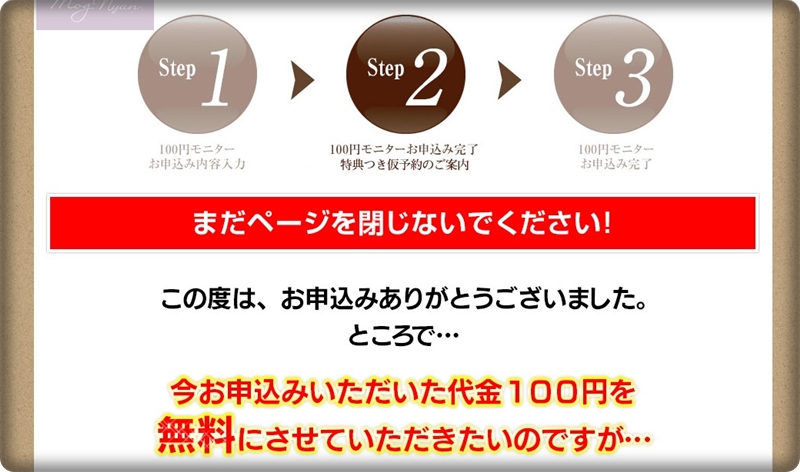 モグニャン100円モニタークーポンについて